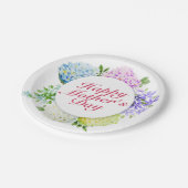 Elegant Happy Mother's Day Floral Paper Plate Pappteller (Schrägansicht)
