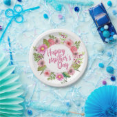Elegant Happy Mother's Day Floral | Papierplatte Pappteller (Party)