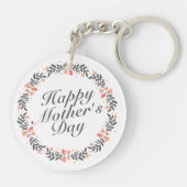 Elegant Happy Mother's Day Floral Schlüsselanhänge Schlüsselanhänger (Rückseite)