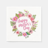 Elegant Happy Mother's Day Floral | Serviette (Vorderseite)
