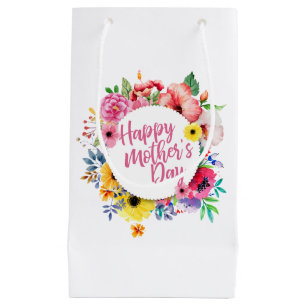 Elegant Happy Mother's Day Floral Wreath Geschenkt Kleine Geschenktüte