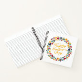 Elegant Happy Mother's Day Floral Wreath Guestbook Notizblock (Innenseite)