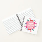 Elegant Happy Mother's Day Floral Wreath Guestbook Notizblock (Innenseite)