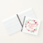 Elegant Happy Mother's Day Floral Wreath Guestbook Notizblock (Innenseite)