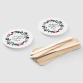 Elegant Happy Mother's Day Floral Wreath Hand Fan Fächer (Non-assembled)