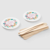 Elegant Happy Mother's Day Floral Wreath Hand Fan Fächer (Non-assembled)