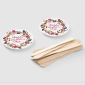 Elegant Happy Mother's Day Floral Wreath Hand Fan Fächer (Non-assembled)