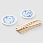 Elegant Happy Mother's Day Floral Wreath Hand Fan Fächer (Non-assembled)