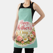 Elegant happy Mother's Day floral wreath kitchen a Schürze (InSitu)