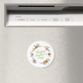 Elegant Happy Mother's Day Floral Wreath | Magnet (In Situ (Geschirrspüler))