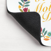 Elegant Happy Mother's Day Floral Wreath Mousepad (Ecke)