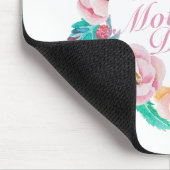 Elegant Happy Mother's Day Floral Wreath Mousepad (Ecke)