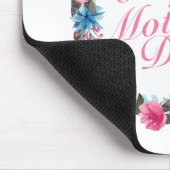 Elegant Happy Mother's Day Floral Wreath Mousepad (Ecke)