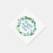 Elegant Happy Mother's Day Floral Wreath Napkin Serviette (Ecke)