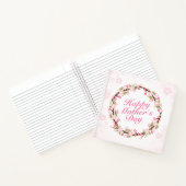 Elegant Happy Mother's Day Floral Wreath Notebook Notizblock (Innenseite)