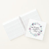 Elegant Happy Mother's Day Floral Wreath Notebook Notizblock (Innenseite)