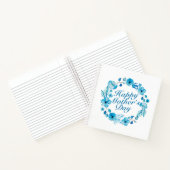 Elegant Happy Mother's Day Floral Wreath Notebook Notizbuch (Innenseite)