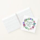 Elegant Happy Mother's Day Floral Wreath Notebook Notizbuch (Innenseite)