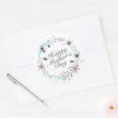 Elegant Happy Mother's Day Floral Wreath Sticker (Umschlag)