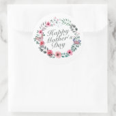 Elegant Happy Mother's Day Floral Wreath Sticker (Tasche)