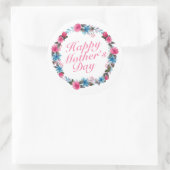 Elegant Happy Mother's Day Floral Wreath Sticker (Tasche)