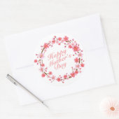 Elegant Happy Mother's Day Floral Wreath Sticker (Umschlag)