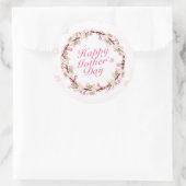 Elegant Happy Mother's Day Floral Wreath Sticker (Tasche)