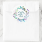 Elegant Happy Mother's Day Floral Wreath Sticker (Tasche)