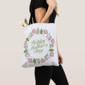 Elegant Happy Mother's Day Floral Wreath Tote Bag Tasche (Von Nahem)