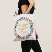 Elegant Happy Mother's Day Floral Wreath Tote Bag Tasche (Von Nahem)