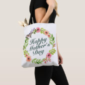 Elegant Happy Mother's Day Floral Wreath Tote Bag Tasche (Von Nahem)
