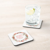 Elegant Happy Mother's Day Floral Wreath Untersetz Untersetzer (Rechte Seite)