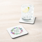 Elegant Happy Mother's Day Floral Wreath Untersetz Untersetzer (Rechte Seite)