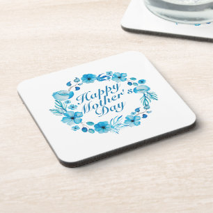 Elegant Happy Mother's Day Floral Wreath Untersetz Untersetzer