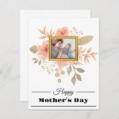 Elegant Happy Mütter Day Floral Mitteilungskarte (Vorne/Hinten)