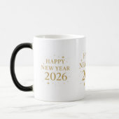 Elegant Happy New Year 2026 Coffee Mug Verwandlungstasse (Links)