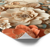 elegant happy new year 2026 floral poster (Ecke)