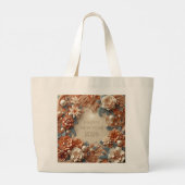 elegant happy new year 2026 floral tote bag jumbo stoffbeutel (Rückseite)