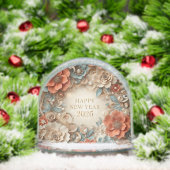 elegant happy new year 2026 snow globe schneekugeln (Weihnachten)