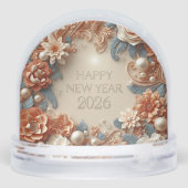 elegant happy new year 2026 snow globe schneekugeln (Rückseite)