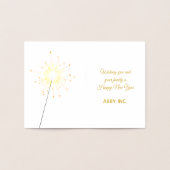 Elegant Happy New Year Corporate Gold Folienkarte (Innenseite)