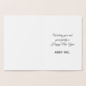 Elegant Happy New Year Corporate Silver Folienkarte (Innenseite)