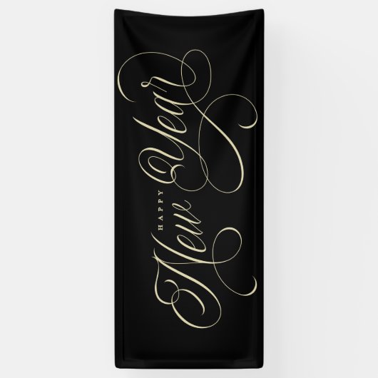Elegant Happy New Year Drehbuch Banner (Vertikal)
