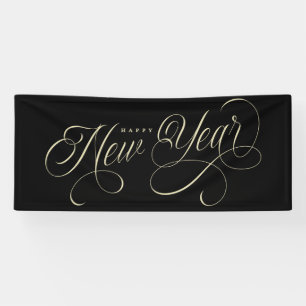 Elegant Happy New Year Drehbuch Banner