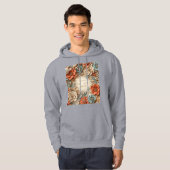elegant happy new year floral hoodie (Vorne ganz)