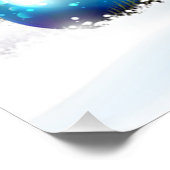 Elegant Happy New Year & Merry White Christmas Poster (Ecke)