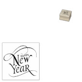 Elegant Happy New Year Script Gummistempel (Stempel)