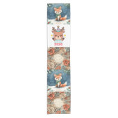 elegant happy new year table runner kurzer tischläufer (Vorderseite)