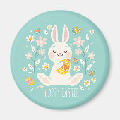Elegant Happy Oaster Bunny | Magnet (Vorne)