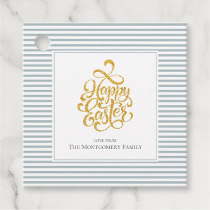 Elegant Happy Oaster Französisch Blau Streifen Ges Geschenkanhänger